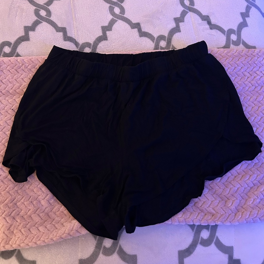 Women's Black Sleep Shorts